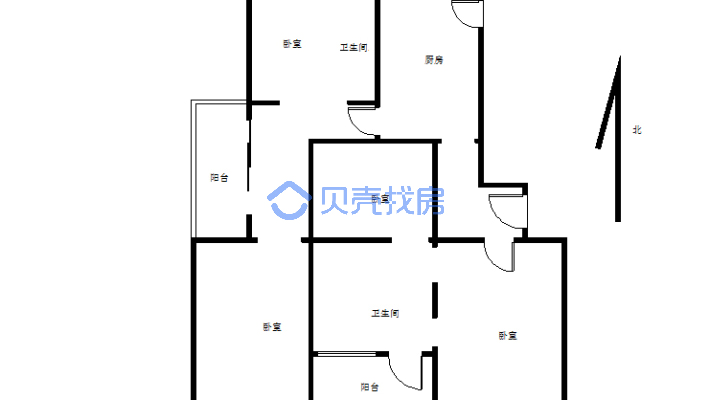 海普佳苑 毛胚 边套 欲购从速-户型图