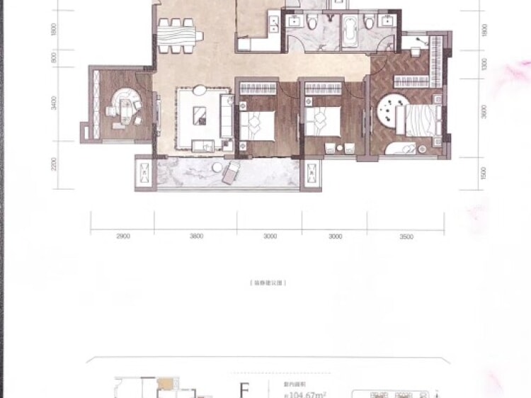 【万云府_重庆万云府楼盘】四居室户型图|4室2厅1厨2