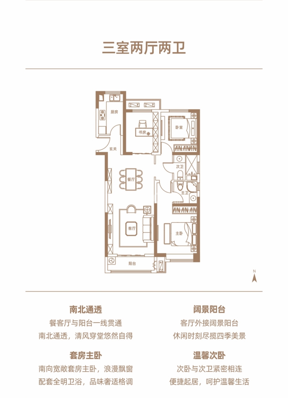 【悦尚锦云_许昌悦尚锦云楼盘】零居室户型图|3室2厅2卫建面 115m05