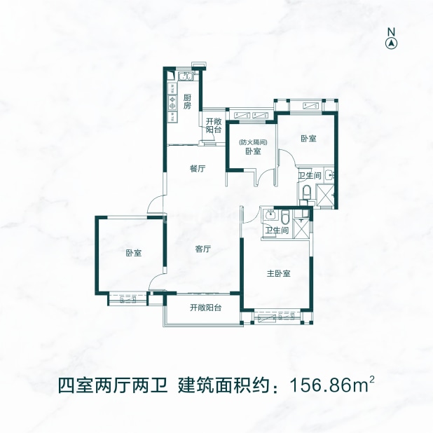 【恒大珺睿府_渭南恒大珺睿府楼盘】户型图|房型图