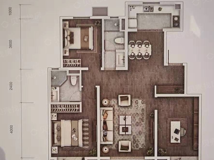 中建锦绣首府3室2厅2卫户型图