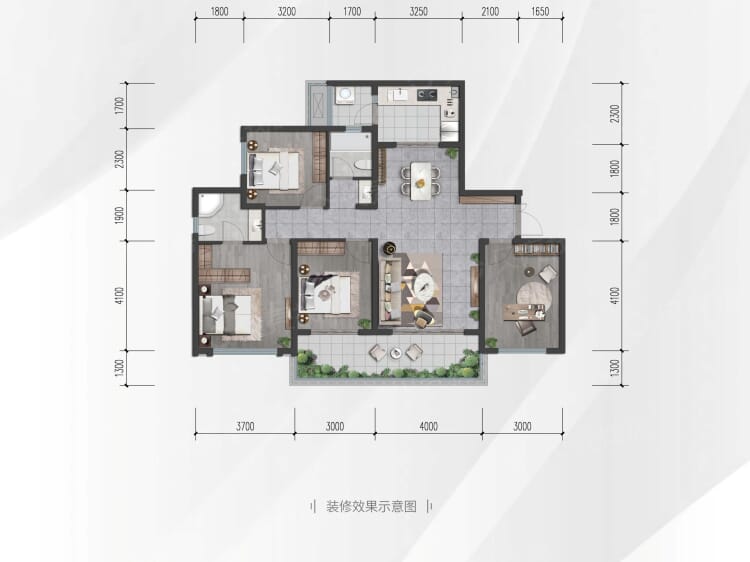 中南樾府4室2厅2卫户型图