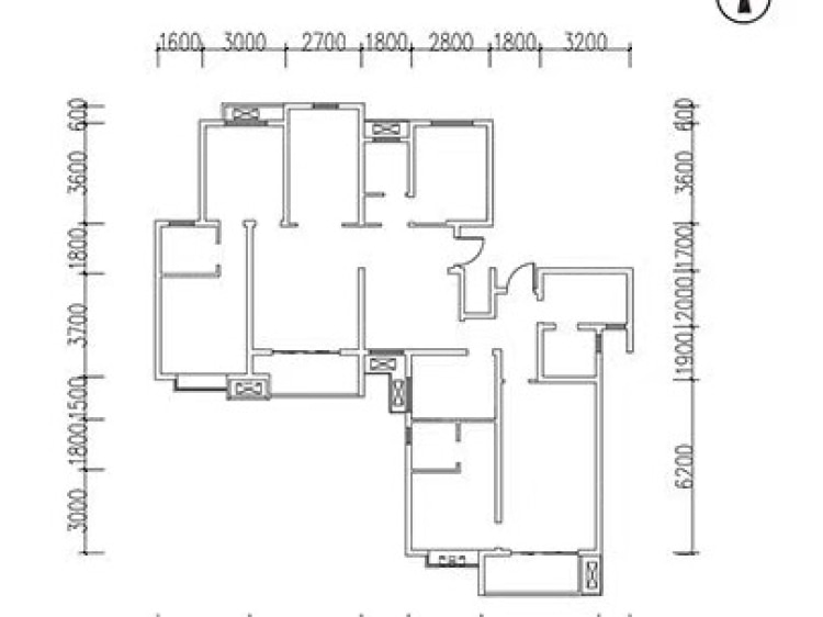 【三迪枫丹_西安三迪枫丹楼盘】六居室户型图|6室3厅1