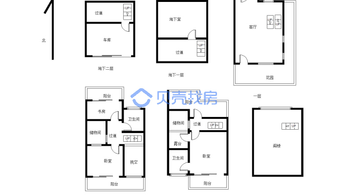 北辰旭辉壹号院 联排别墅 土建已经做好 看房有钥匙-户型图