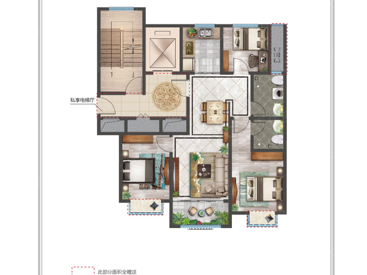 东泰泰和府3室2厅2卫户型图