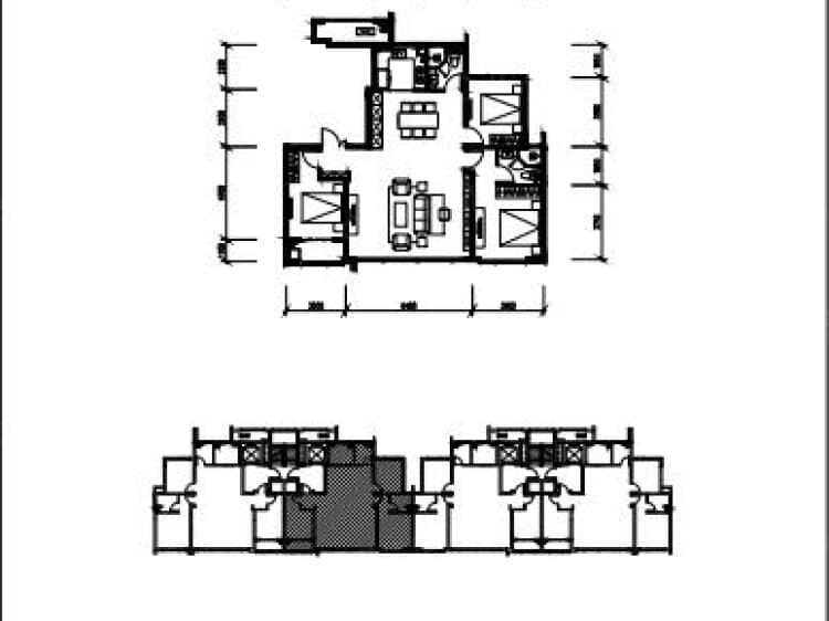 【海逸长洲_西安海逸长洲楼盘】三居室户型图|3室2厅1厨2卫建面 139m