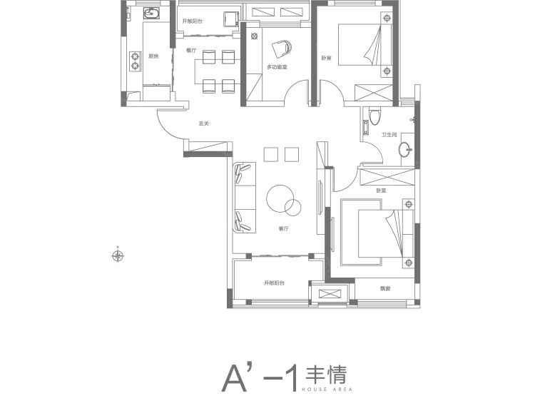 正弘中央公园3室2厅0卫户型图