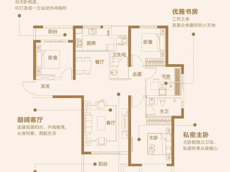 和昌湾景国际4室2厅2卫户型图