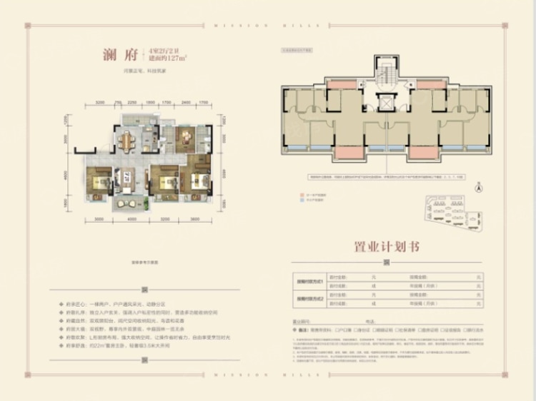 美的碧桂园观澜宸府4室2厅2卫户型图