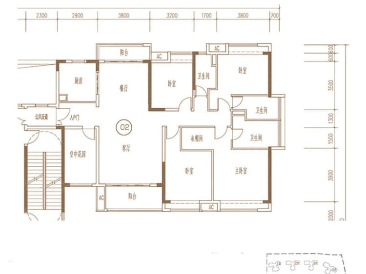 【保利翡翠公馆_佛山保利翡翠公馆楼盘】四居室户型图|4室2厅1厨3卫建