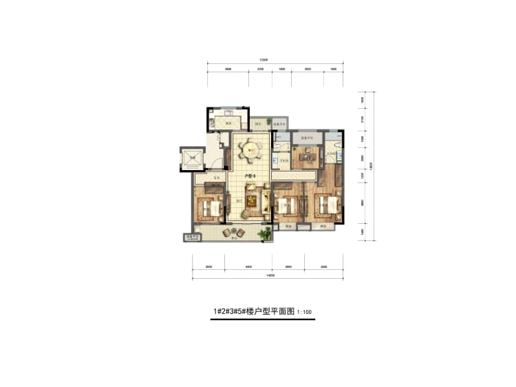 阅江府4室2厅2卫户型图