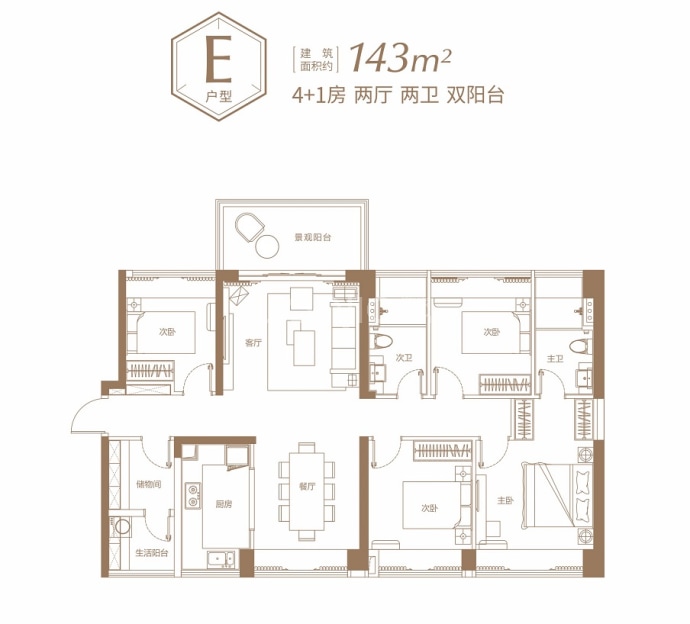 华侨城·曦海岸--建面 143m05