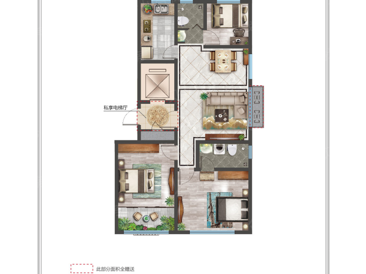 【东泰泰和府_烟台东泰泰和府楼盘】三居室户型图|3室