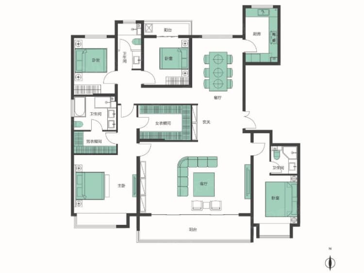 建业电影小镇之橙园四居室户型图大全-焦作建业电影之