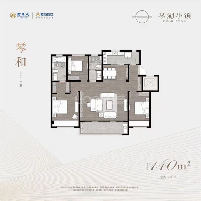 招商琴鸣雅院-建面 140m05