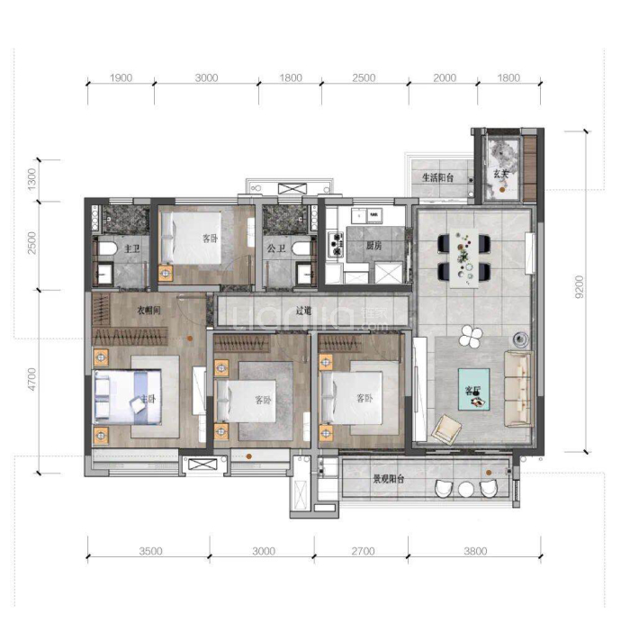 中海云麓公馆-建面 130m05