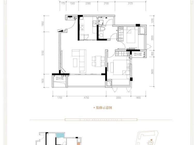 御华兰亭2室2厅1卫户型图