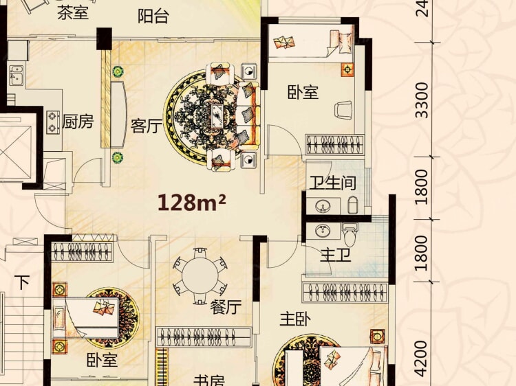 永意山语城4室2厅2卫户型图