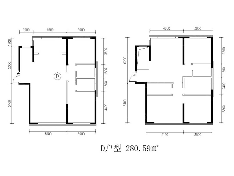 沣东旺城5室3厅5卫户型图