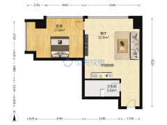 loft公寓 电梯高层 采光很好 直视看奥体视野好-济南鲁商国奥城户型图