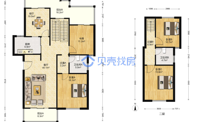 紫金脚下 品质叠墅 采光充足 安静宜居_南京天泓山庄香山苑二手房4室2