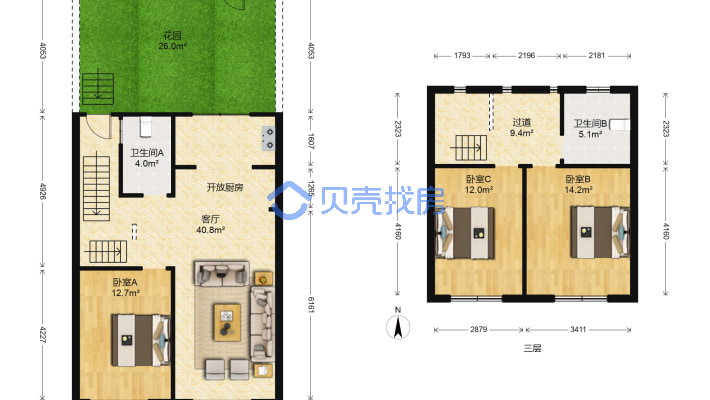 金地长湖湾叠拼别墅总价底环境好房型方正