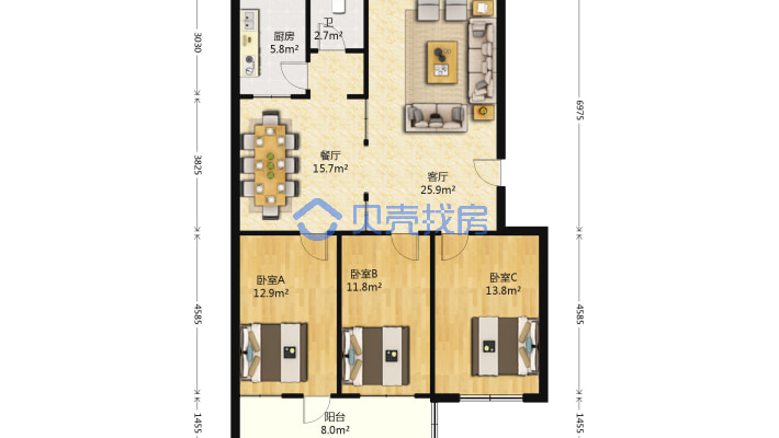 望岳b区 贤德苑 泰山区 迎胜路-户型图