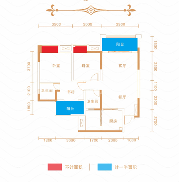 【澜湖郡_达州澜湖郡楼盘】三居室户型图|房型图-达州贝壳新房