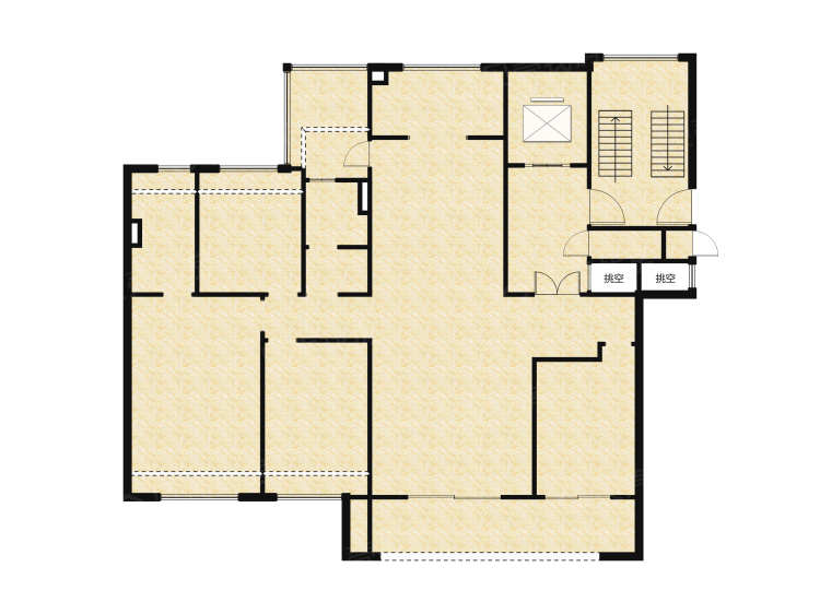 万科君逸四居室户型图大全-天津万科君逸四居室房型图-平面布置图