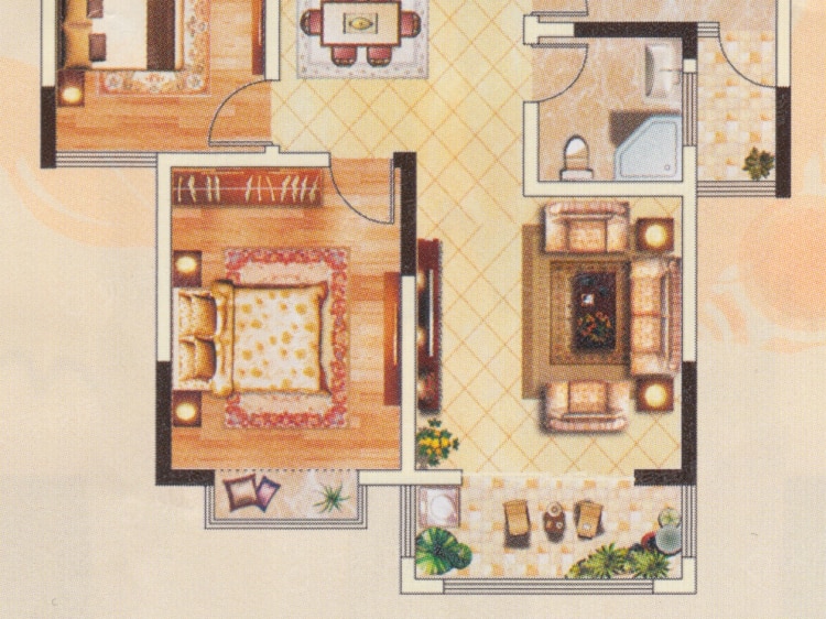 【东郡华庭_漯河东郡华庭楼盘】三居室户型图|3室2厅1厨1卫建面 85m