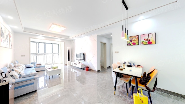 全新精装二室 太谷悦城，户型方正居住方便舒适-客厅