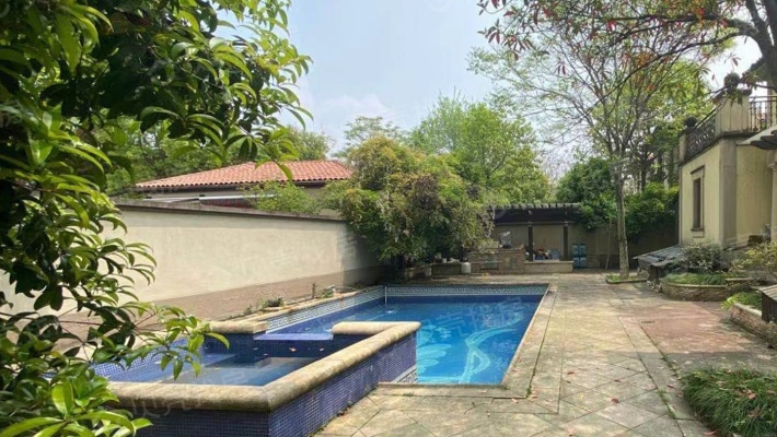 百合独栋庭院别墅很好很好很好的装修带泳池产证满五