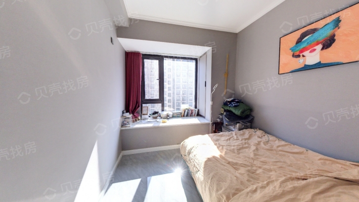 高铁片区高档小区 精装两房公寓 干净温馨 地暖烧人-卧室B