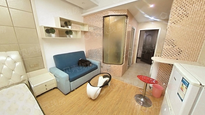 雅典都汇精装单身公寓拎包入住私人空间-客厅