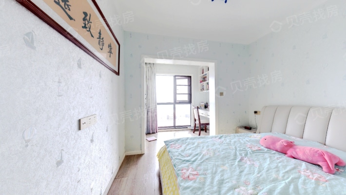 信达香格里 前排景观楼层 精装拎包入住带车位看房方便-卧室C