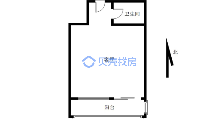 东林家园经典一居       纯南户型    采光好-户型图