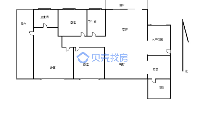 西粤京基城 3室2厅 东-户型图