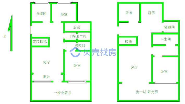 保定玉兰湾 4室2厅 南 北-户型图