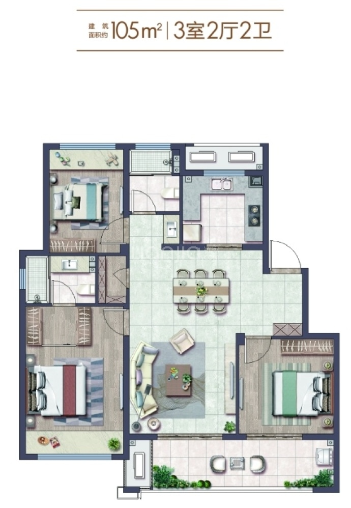 星尚禧樾府--建面 105m²