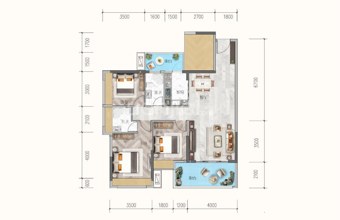 嘉悦花园--建面 116.3m²