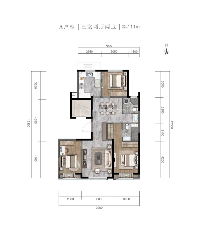 保利绿城·和锦诚园--建面 111m²