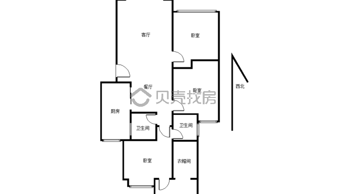 金转公寓2-2-1-1 79.88m² 32.8 万-户型图
