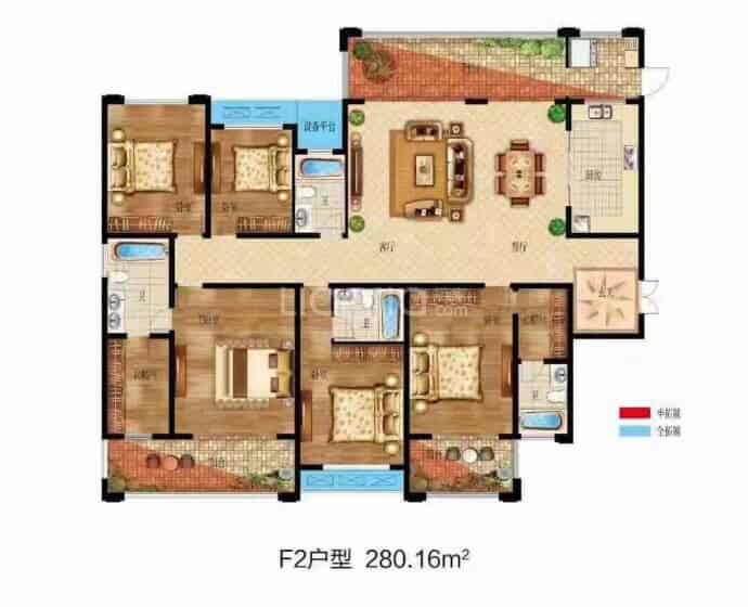 信江壹号--建面 280.16m²