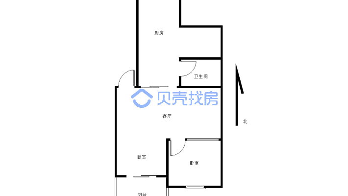 西屯小区 诚心出售 有外平台可用，实用面积大可养宠物-户型图