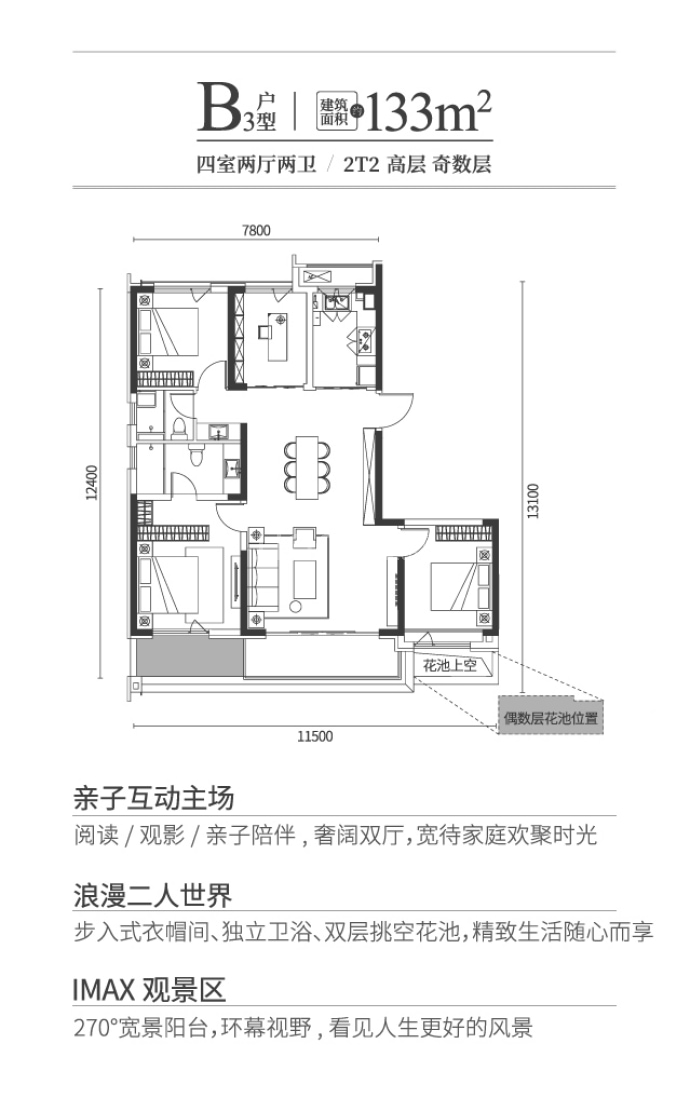 泰发祥和悦雅境--建面 133m²