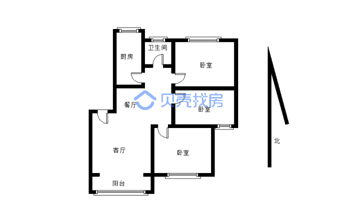 紫荆城多层洋房 中间楼层 可按揭 随时看房有钥匙-户型图