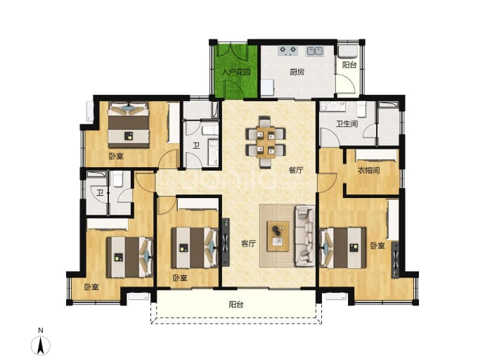 首创禧瑞园著--建面 165m²