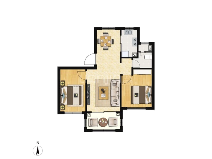 宝华颛桥紫薇花园--建面 87m²