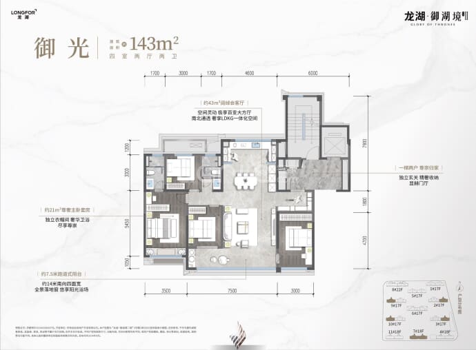 龙湖御湖境二期--建面 143m²