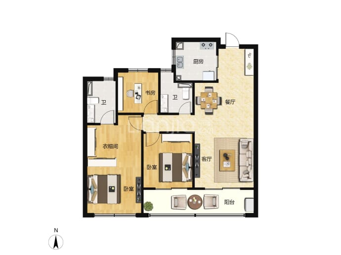 滨望雅庭--建面 106m²